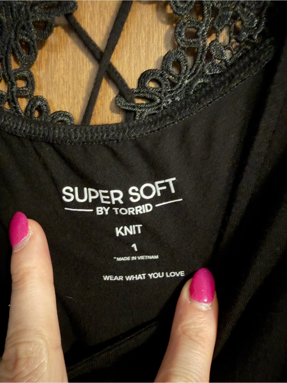 torrid Black Lace-Up Back Ruffle Tank Top - Picture 2 of 3